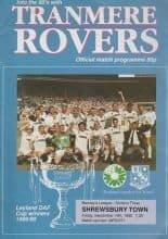Tranmere Rovers v Shrewsbury Town 14-Sep-1990