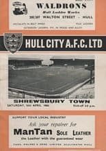 Hull City v Shrewsbury Town 16-Apr-1966
