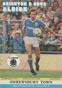 Brighton & Hove Albion v Shrewsbury Town 19-Nov-1983