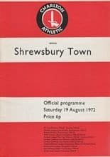 Charlton Athletic v Shrewsbury Town 19-Aug-1972