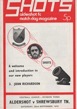 Aldershot v Shrewsbury Town 22-Sep-1973