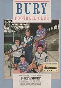 Bury v Shrewsbury Town 23-Jan-1993
