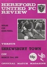 Hereford United v Shrewsbury Town 23-Mar-1976