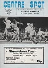 Bury v Shrewsbury Town 24-Sep-1977