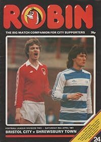 Bristol City v Shrewsbury Town 25-Apr-1981