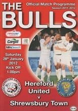 Hereford United v Shrewsbury Town 28-Jan-2012
