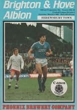 Brighton & Hove Albion v Shrewsbury Town 02-Mar-1985