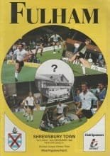 Fulham v Shrewsbury Town 30-Dec-1989