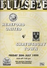 Hereford United v Shrewsbury Town 30-Jul-1999