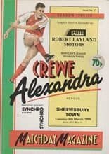Crewe Alexandra v Shrewsbury Town 06-Mar-1990