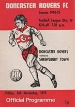 Doncaster Rovers v Shrewsbury Town 08-Nov-1974