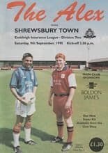 Crewe Alexandra v Shrewsbury Town 09-Sep-1995