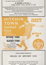 Hitchin Town v Slough Town 21-Jan-1967