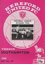 Hereford United v Southampton 11-May-1977