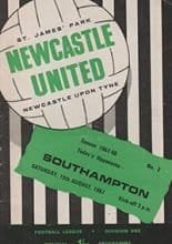 Newcastle United v Southampton 19-Aug-1967