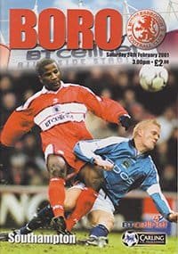 Middlesbrough v Southampton 24-Feb-2001