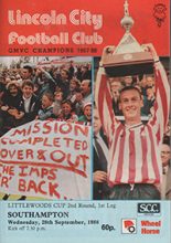 Lincoln City v Southampton 28-Sep-1988