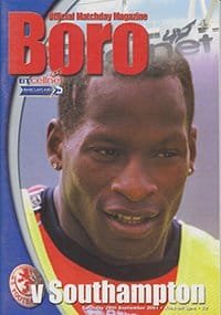 Middlesbrough v Southampton 29-Sep-2001