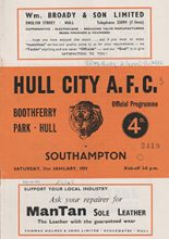 Hull City v Southampton 31-Jan-1959