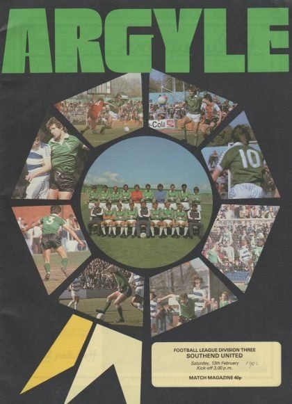 Plymouth Argyle v Southend United 13-Feb-1982