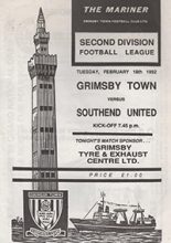 Grimsby Town v Southend United 18-Feb-1992