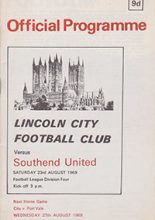 Lincoln City v Southend United 23-Aug-1969
