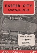 Exeter City v Southport 13-Dec-1958