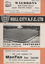 Hull City v Southport 05-Mar-1966