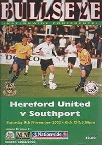 Hereford United v Southport 09-Nov-2002