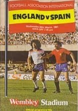England v Spain 25-Mar-1981