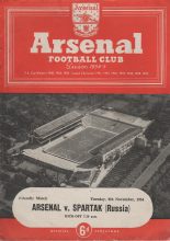 Arsenal v Spartak Moscow 09-Nov-1954
