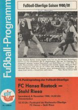 Hansa Rostock vs BSG Stahl Riesa 08-Nov-1980