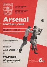 Arsenal v Staevnet 22-Oct-1963