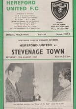 Hereford United v Stevenage Town 19-Aug-1967