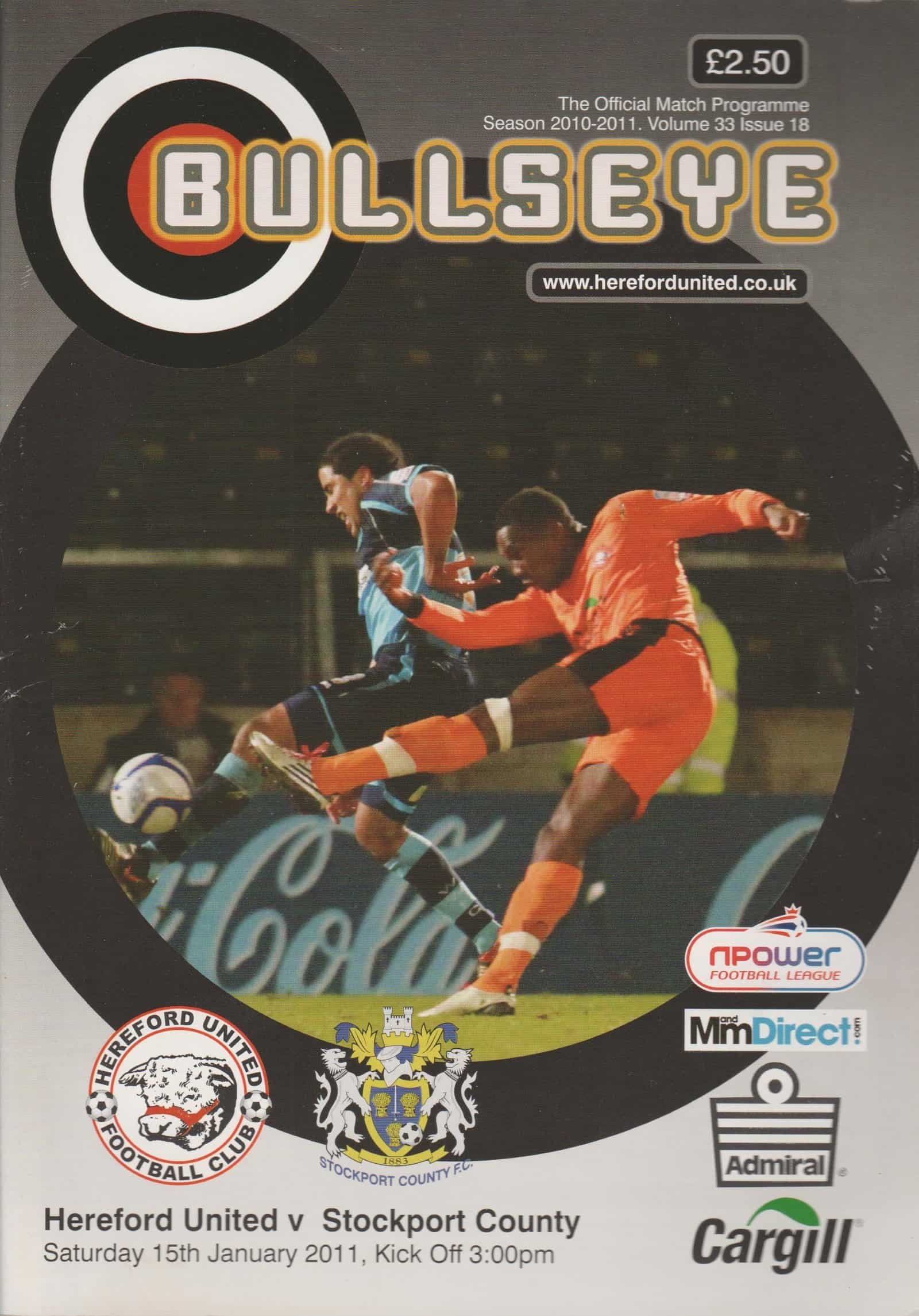 Hereford United v Stockport County 15-Jan-2011