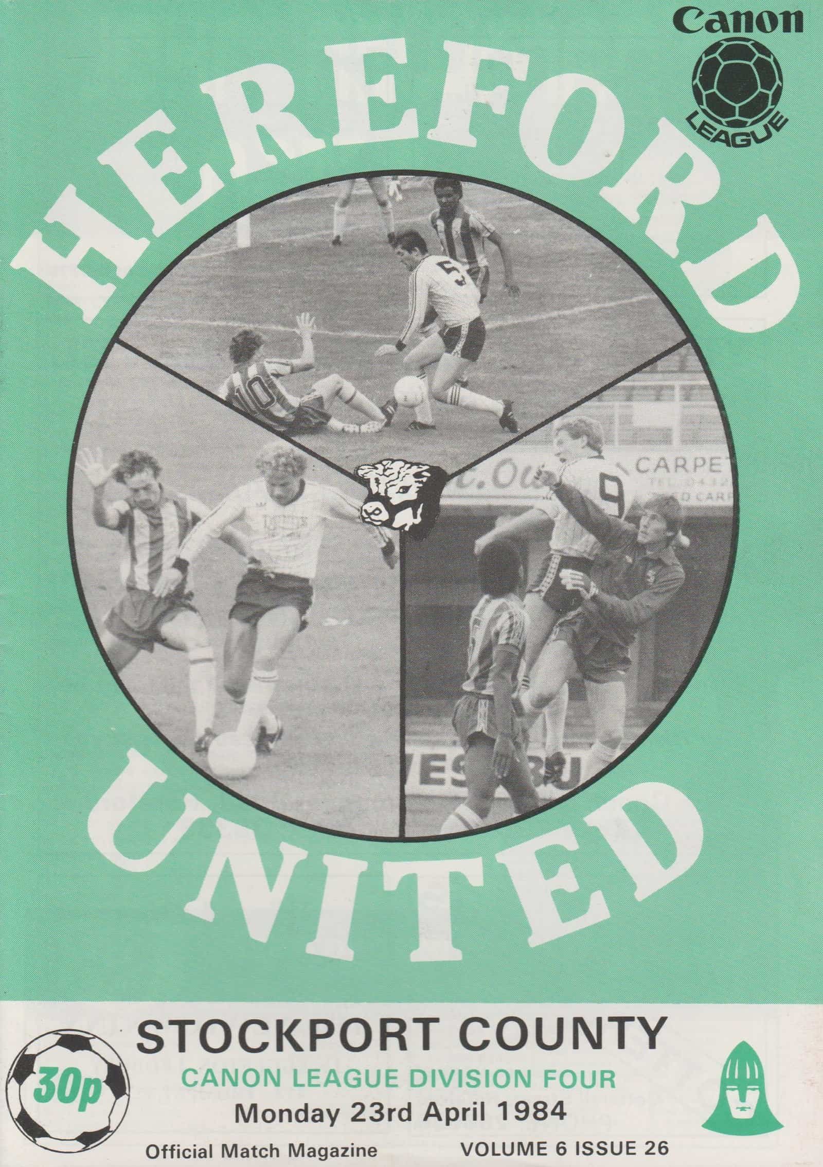 Hereford United v Stockport County 23-Apr-1984