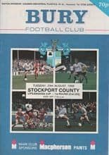 Bury v Stockport County 29-Aug-1989