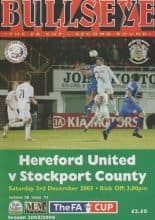 Hereford United v Stockport County 03-Dec-2005