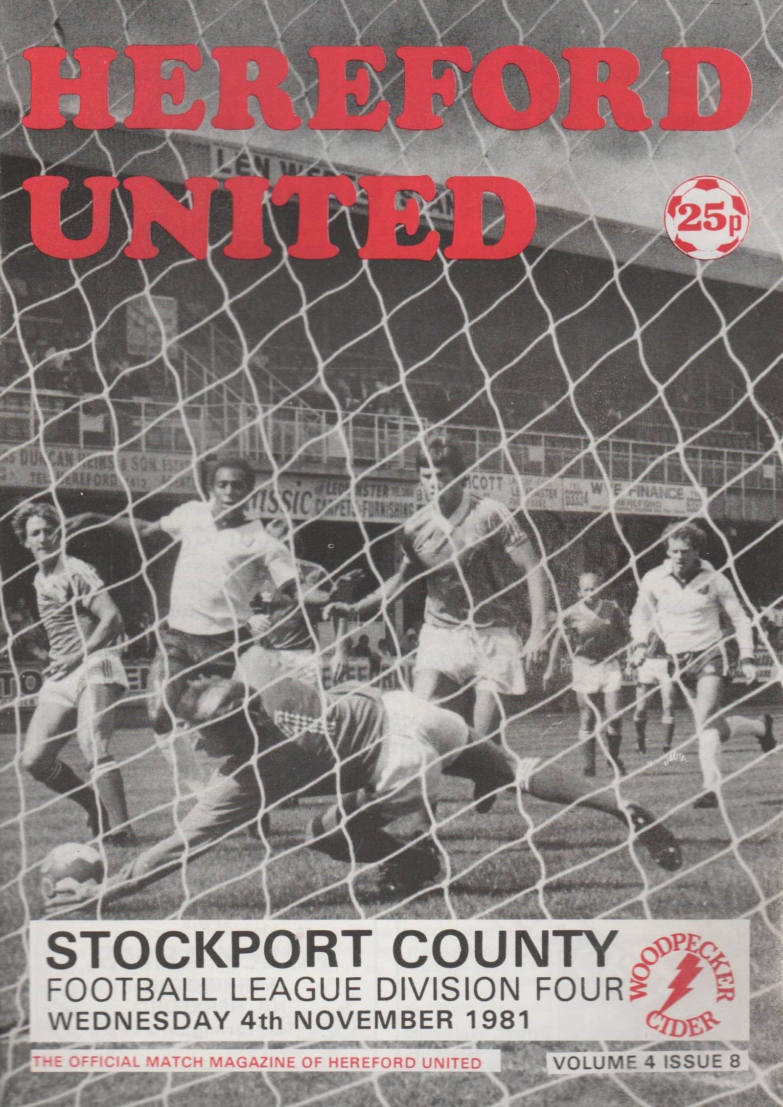 Hereford United v Stockport County 04-Nov-1981
