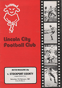 Lincoln City v Stockport County 07-Feb-1981