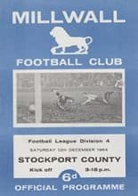 Millwall v Stockport County 12-Dec-1964