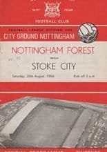 Nottingham Forest v Stoke City 20-Aug-1966
