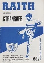 Raith Rovers v Stranraer 12-Dec-1970