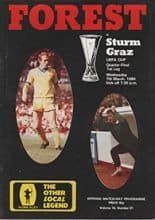 Nottingham Forest v Sturm Graz 07-Mar-1984