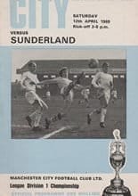 Manchester City v Sunderland 12-Apr-1969