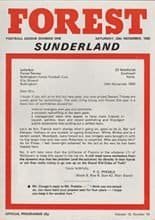 Nottingham Forest v Sunderland 20-Dec-1980