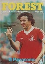 Nottingham Forest v Sunderland 23-Sep-1981