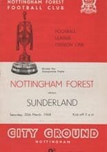 Nottingham Forest v Sunderland 30-Mar-1968