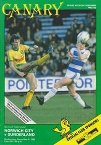 Norwich City v Sunderland 09-Nov-1983