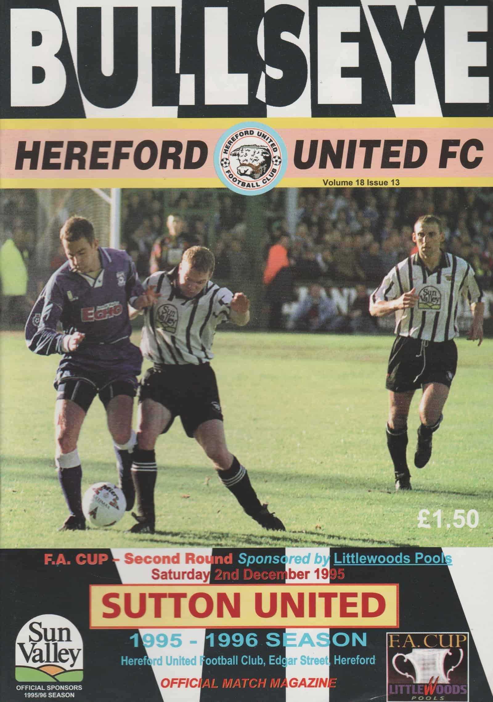 Hereford United v Sutton United 02-Dec-1995